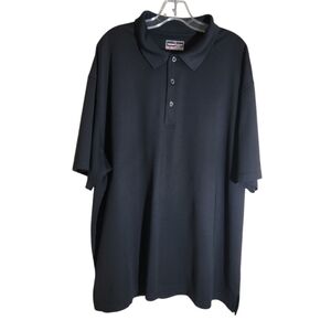 Grand Slam performance men short sleeve ribbed black polo shirt size 3X